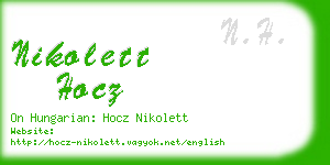 nikolett hocz business card